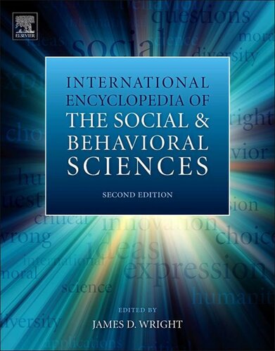 International Encyclopedia Of The Social Behavioral Sciences Second Edition 2nd Edition James D Wright