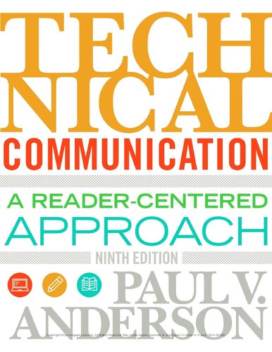 Technical Communication A Readercentered Approach 9th Edition Paul V Anderson