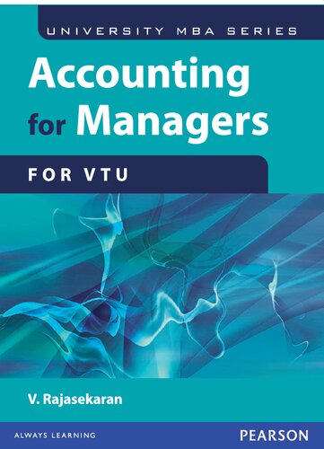Accounting For Managers For Vtu V Rajasekaran