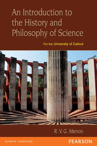 An Introduction To The History And Philosophy Of Science 1st Edition R V G Menon