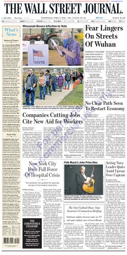 Wall Street Journal Wednesday April 8 2020 Us News Corp