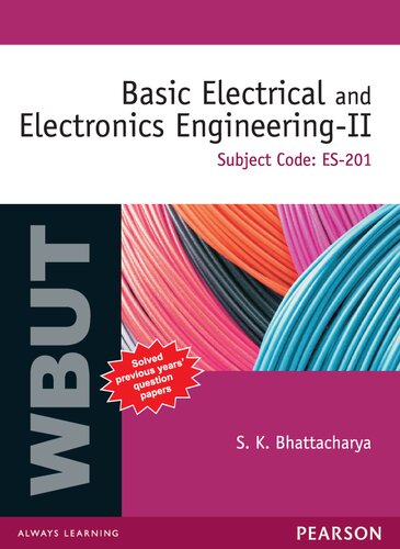 Basic Electrical And Electronics Engineeringii For Wbut Subject Code Es201 S K Bhattacharya