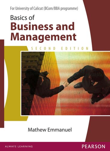 Basics Of Business And Management For University Of Calicuts Bcombba Programme 2nd Edition Mathew Emmanuel