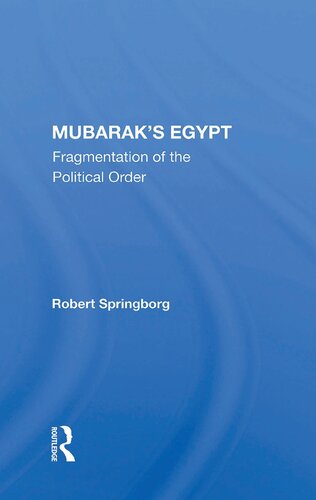Mubaraks Egypt Fragmentation Of The Political Order Robert Springborg