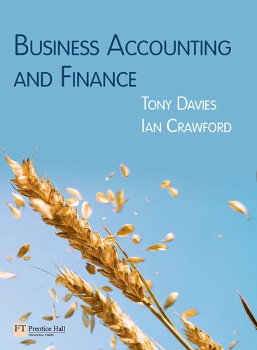 Business Accounting And Finance 1st Edition Tony Davies Ian Crawford