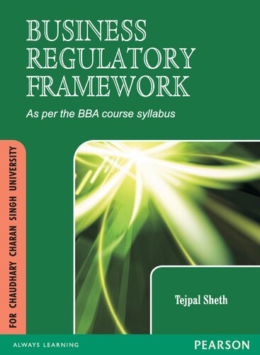 Business Regulatory Framework For Chaudhary Charan Singh University Tejpal Sheth
