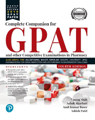Complete Companion For Gpat Other Competitive Examinations In Pharmacy 4th Edition Umang Shah