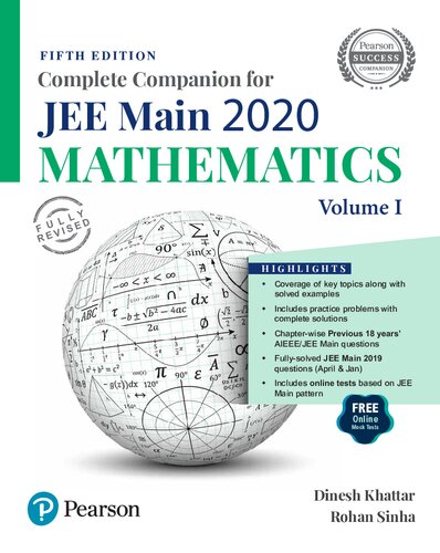 Complete Companion For Jee Main 2020 Mathematics Vol 1 5th Edition Dinesh Khattar