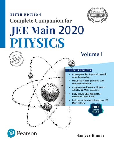 Complete Companion For Jee Main 2020 Physics Vol 1 5th Edition Sanjeev Kumar