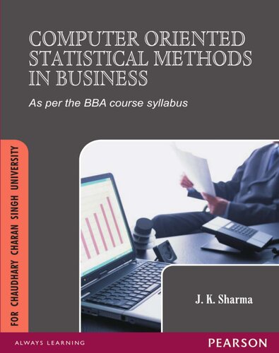 Computer Oriented Statistical Methods In Business For Chaudhary Charan Singh University J K Sharma