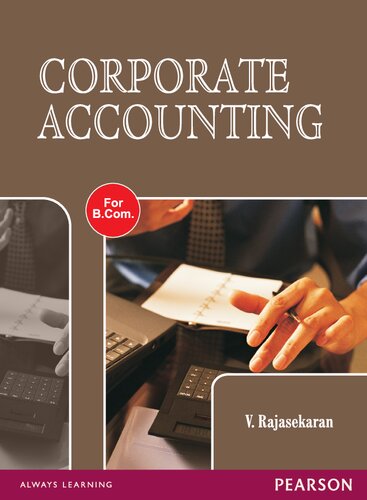 Corporate Accounting For B Com Course Of Uttar Pradesh Universities V Rajasekaran