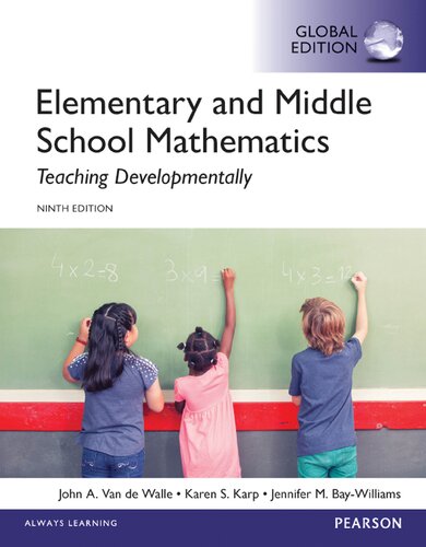 Elementary And Middle School Mathematics Teaching Developmentally 9th Edition John A Van De Walle