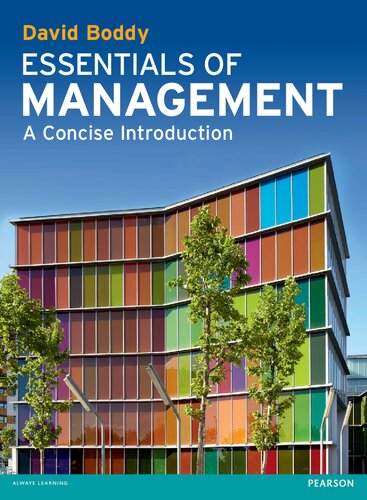 Essentials Of Management A Concise Introduction 1st Edition David Boddy