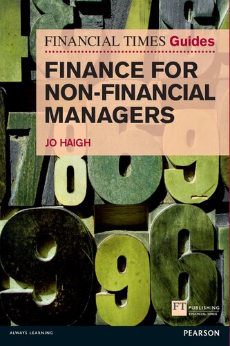 Ft Guide To Finance For Nonfinancial Managers The Ft Guides Jo Haigh