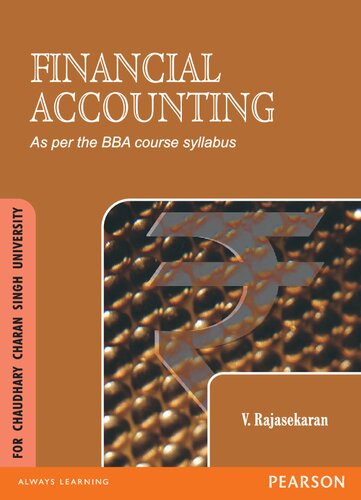 Financial Accounting For Chaudhary Charan Singh University V Rajasekaran