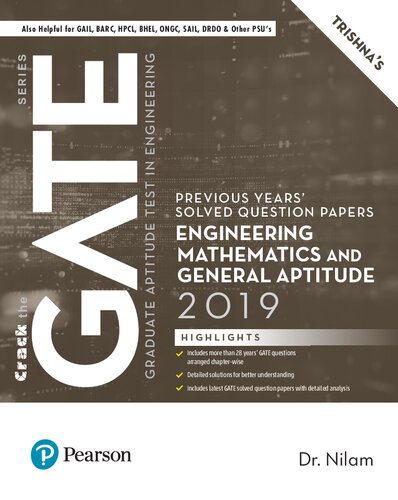 Gate 2019 Engineering Mathematics And General Aptitude Previous Years Solved Question Papers Dr Nilam