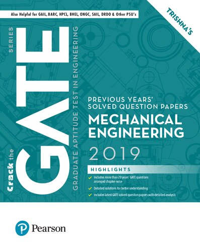 Gate 2019 Mechanical Engineering Previous Years Solved Question Papers Trishna Knowledge Systems