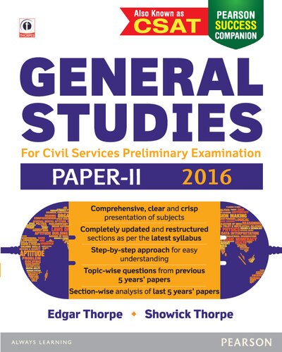 General Studies For Civil Services Preliminary Examination 2016 Paper Ii Edgar Thorpe