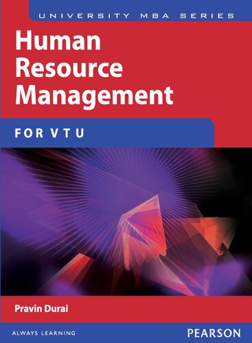 Human Resource Management For Vtu Pravin Durai