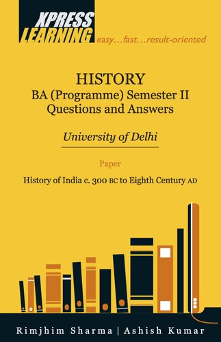 History Ba Programme Semester Ii Questions And Answers University Of Delhi Rimjhim Sharma Ashish Kumar