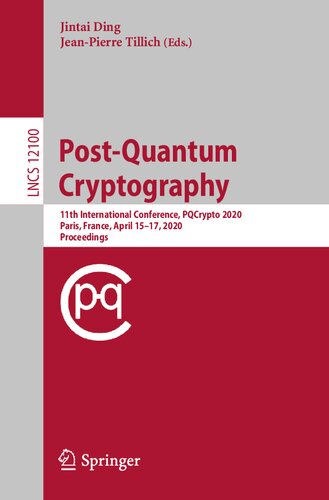 Postquantum Cryptography 11th International Conference Pqcrypto 2020 Paris France April 1517 2020 Proceedings Jintai Ding