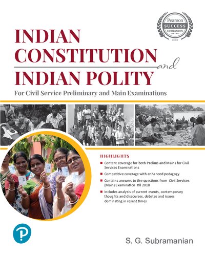 Indian Constitution Indain Polity For Civil Service Preliminary Main Examinations S G Subramanian