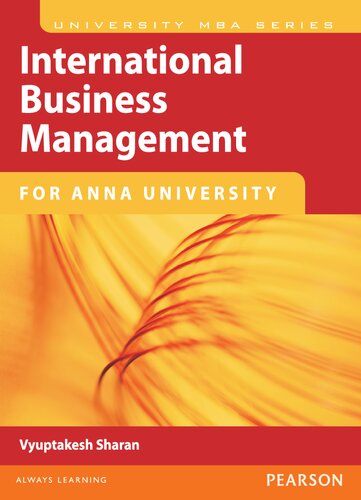 International Business Management For Anna University Vyuptakesh Sharan