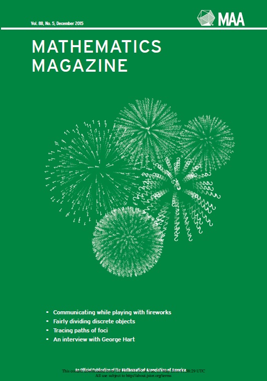 Mathematics Magazine Vol 88 Issue 5 Mathematical Association Of America