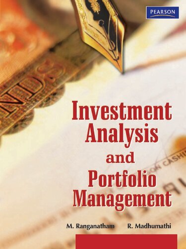 Investment Analysis And Portfolio Management M Ranganatham R Madhumathi