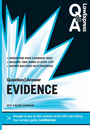 Law Express Question And Answer Evidence Law Qa Revision Guide Law Express Questions Answers Rita Daltonharrison