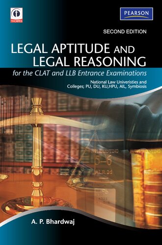 Legal Aptitude And Legal Reasoning For The Clat And Llb Entrance Examinations 2nd Edition A P Bhardwaj