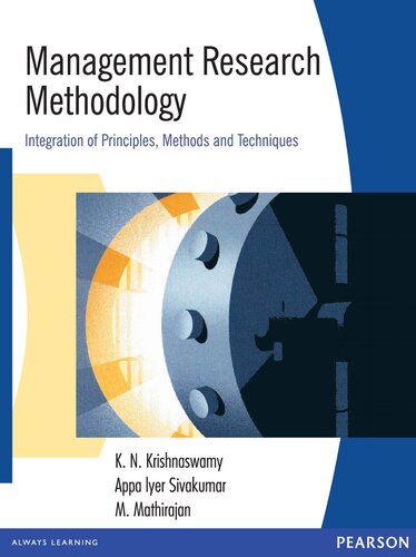 Management Research Methodology Integration Of Principles Methods And Techniques K N Krishnaswamy