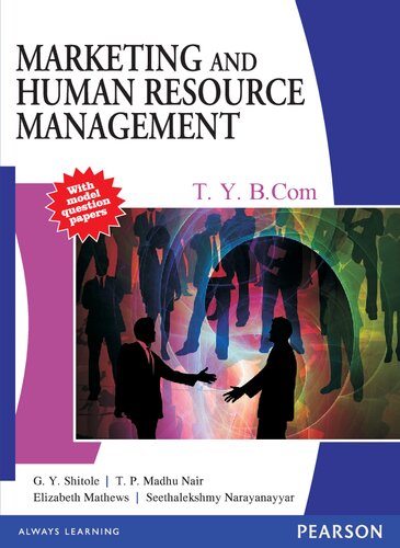 Marketing Human Resource Management G Y Shitole T P Madhu Nair