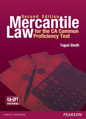 Mercantile Law For The Ca Common Proficiency Test 2nd Edition Tejpal Sheth