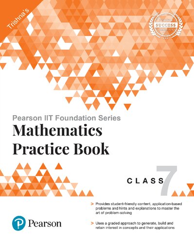 Pearson Iit Foundation Series Mathematics Practice Book Class 7 Trishna Knowledge Systems