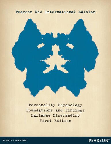 Personality Psychology Pearson New International Edition Foundations And Findings Marianne Miserandino