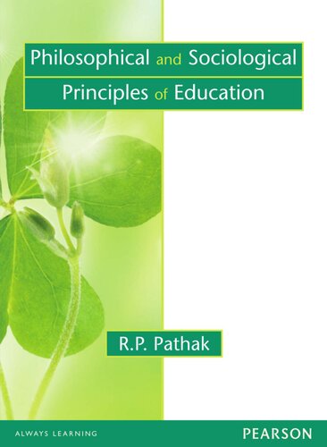 Philosophical And Sociological Principles Of Education R P Pathak