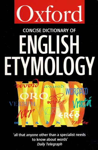 The Concise Oxford Dictionary Of English Etymology Hoad T F