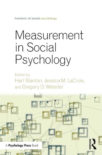 Measurement In Social Psychology Hart Blanton Jessica M Lacroix Gregory D Webster