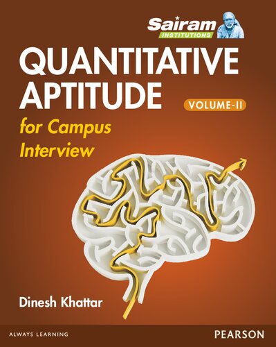 Quantitative Aptitude For Campus Interview Vol Ii Dinesh Khattar