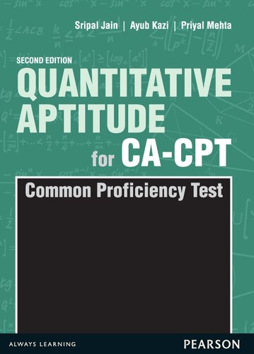Quantitative Aptitude For Cacpt Common Proficiency Test 2nd Edition Sripal Jain