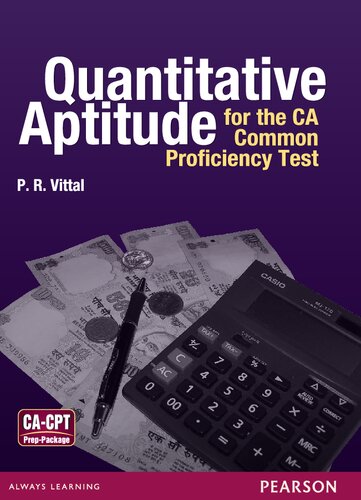 Quantitative Aptitude For The Ca Common Proficiency Test P R Vittal