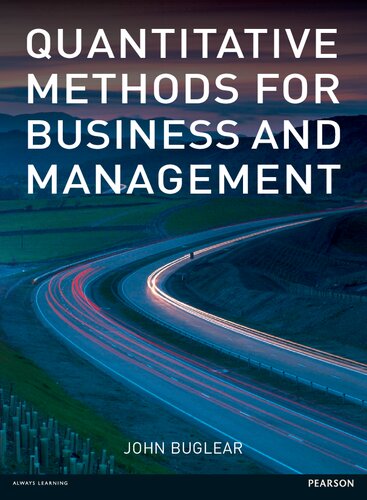 Quantitative Methods For Business Management John Buglear