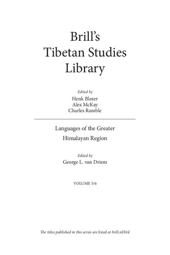 A Grammar Of The Thangmi Language 2 Vols Mark Turin