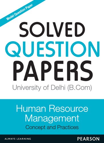 Solved Question Paper Human Resource Management University Of Delhi Bcom University Of Delhi