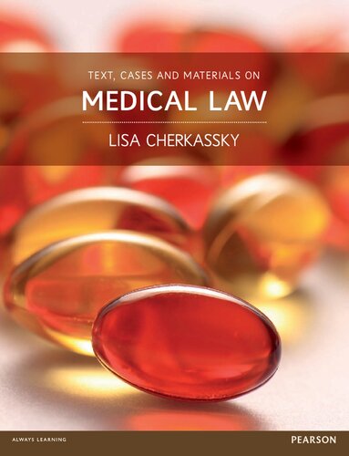 Text Cases And Materials On Medical Law 1st Lisa Cherkassky