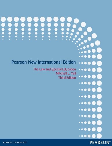 The Law And Special Education Pearson New International Edition 3rd Edition Mitchell Yell