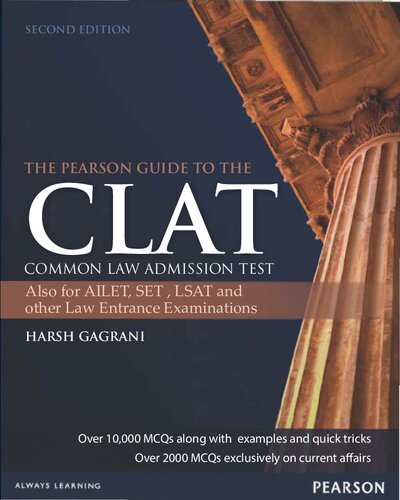 The Pearson Guide To The Clat 2nd Edition Harsh Gagrani