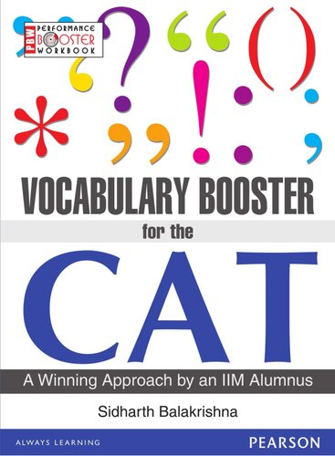 Vocabulary Booster For The Cat A Winning Approach By An Iim Alumnus Sidharth Balakrishna