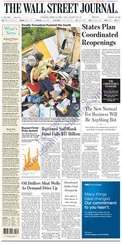 Wall Street Journal Tuesday April 14 2020 Us News Corp